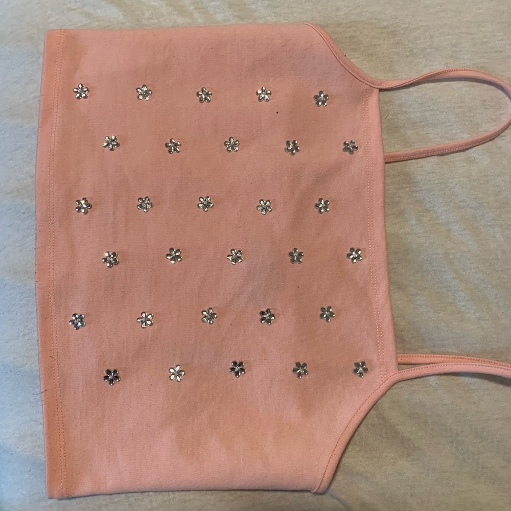 UO pink jeweled tank top! Size S